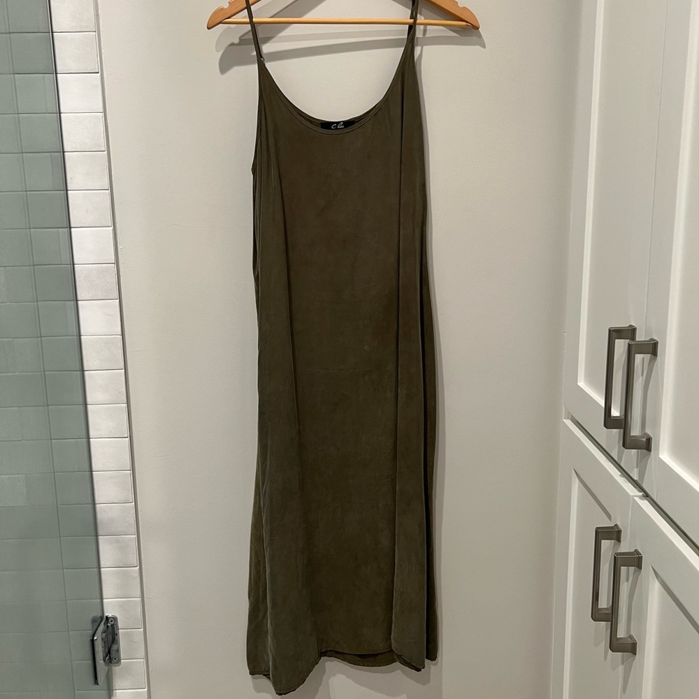 Olive midi dress
